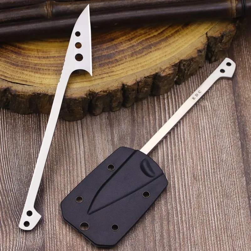 Tactical Steel Pocket Knife with Sheath Hunting & Camping Tool