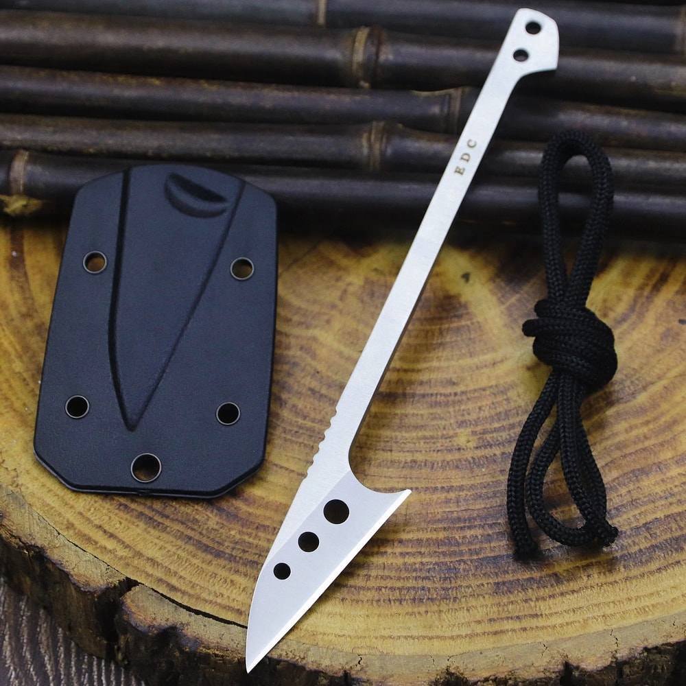 Tactical Steel Pocket Knife with Sheath Hunting & Camping Tool