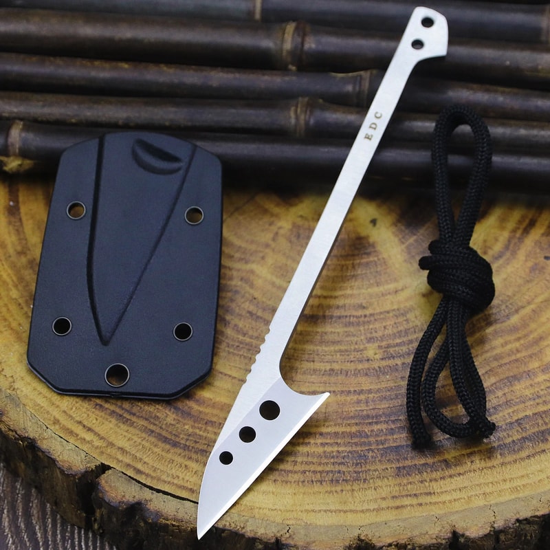 Tactical Steel Pocket Knife with Sheath Hunting & Camping Tool