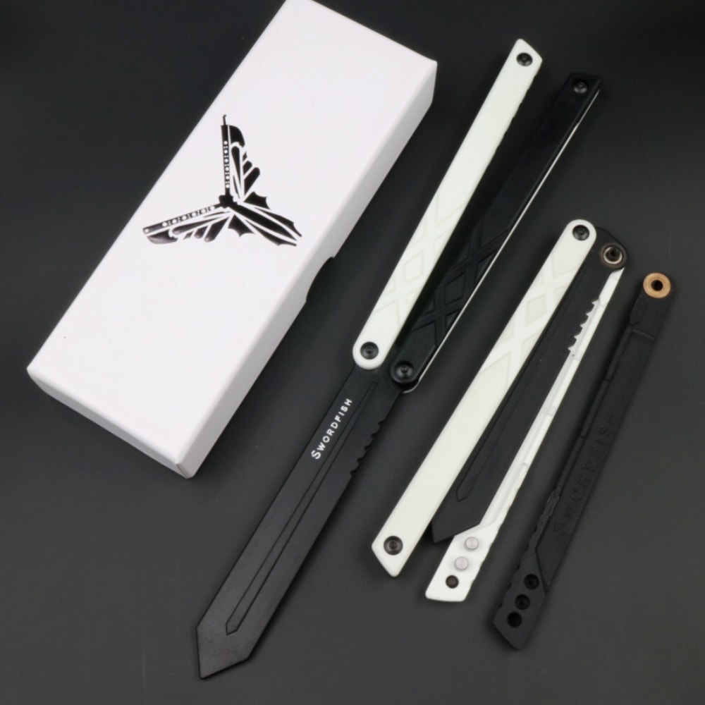 SwordFish Balisong Trainer Butterfly Knife Trainer with Bushings System