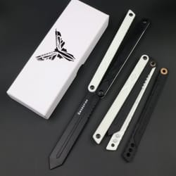 swordfish balisong trainer butterfly knife trainer with bushings system