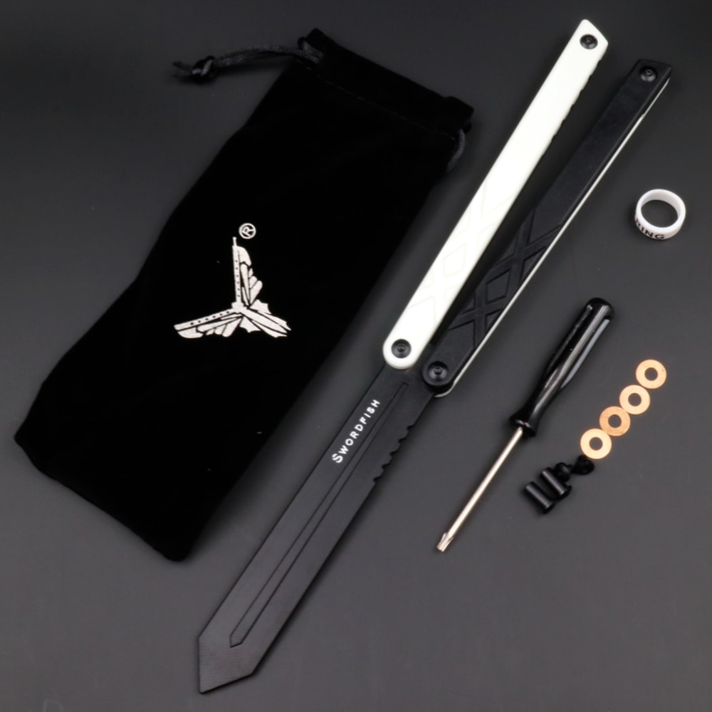 SwordFish Balisong Trainer Butterfly Knife Trainer with Bushings System