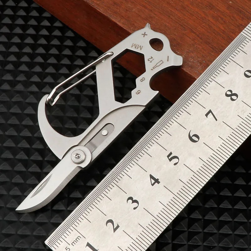 Premium Multi Functional Keychain Folding Knife Stainless Steel Portable Tool 2
