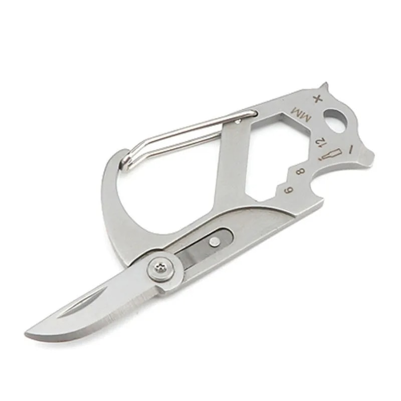 Premium Multi Functional Keychain Folding Knife Stainless Steel Portable Tool 5