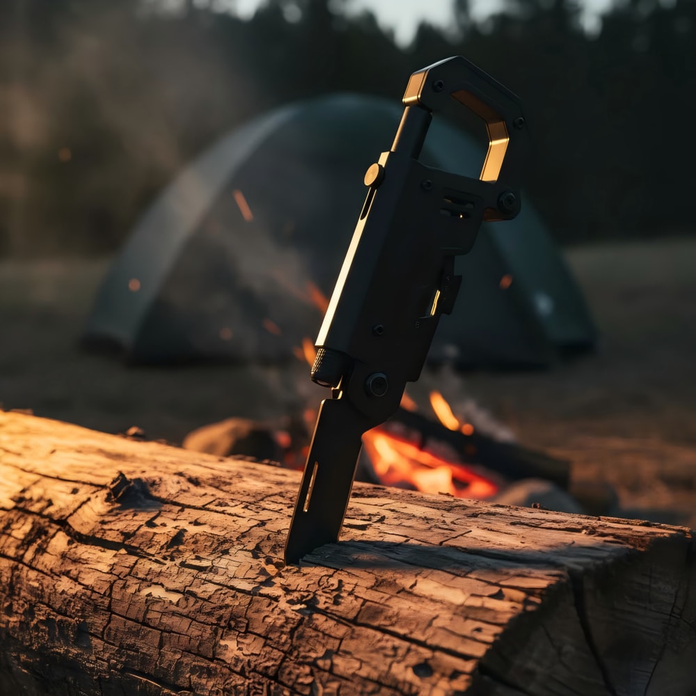 Tactical Outdoor Multi Tool with Folding Pocket Carabiner & Survival Camping Knife
