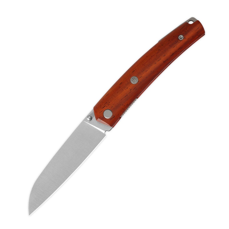 Premium Wood Handle Folding Pocket Knife Steel Knife For Outdoor Camping Hiking Survival 0