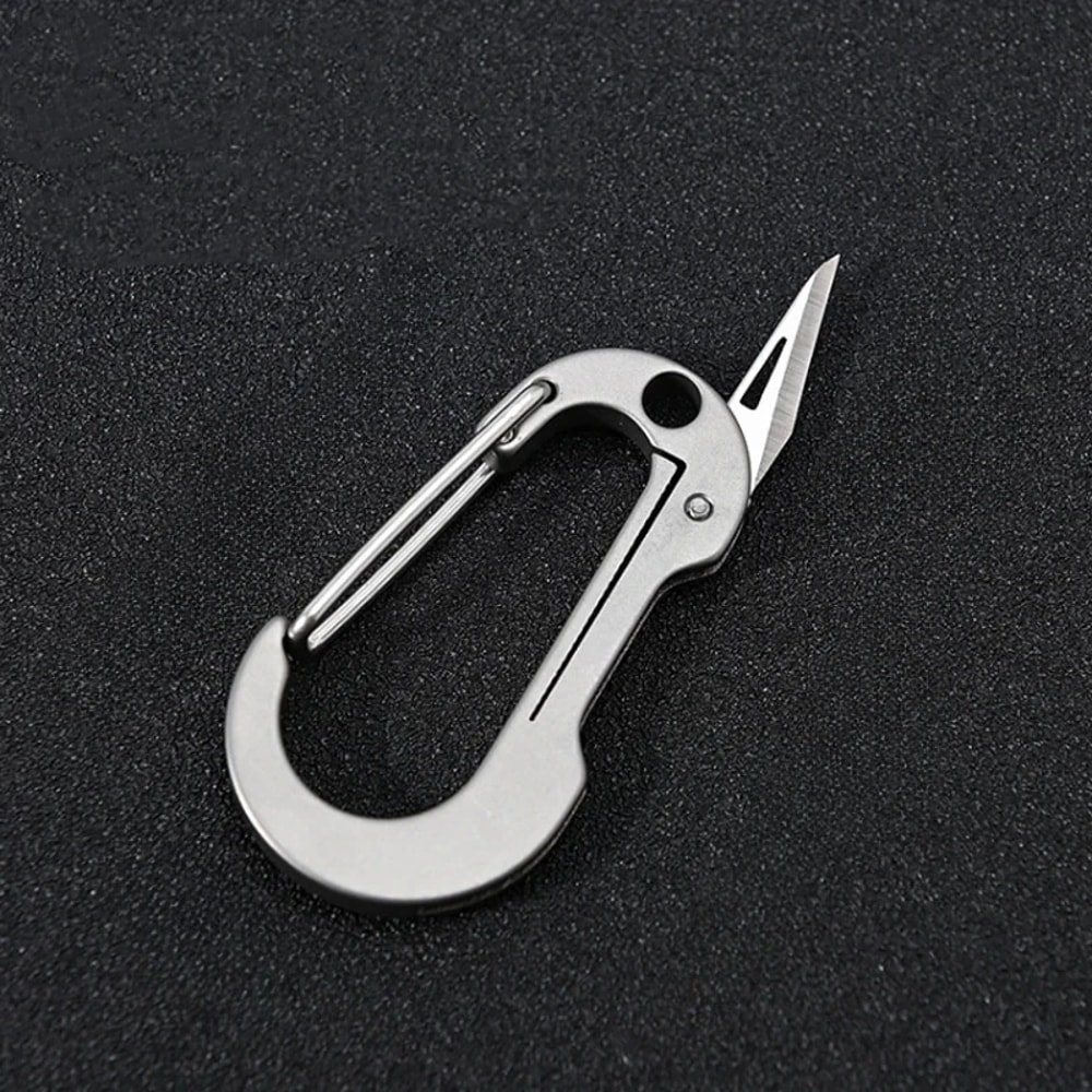 Titanium Alloy Mini Multi Tool Knife Portable Survival Keychain 3