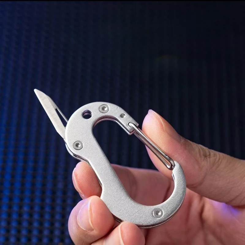 Titanium Alloy Mini Multi Tool Knife Portable Survival Keychain 0