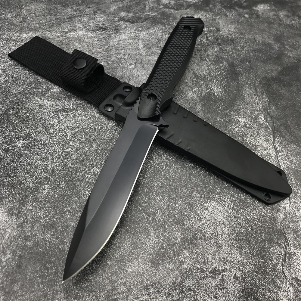 Tactical Outdoor Fixed Blade Knife Rugged Mov Survival & Hunting Tool