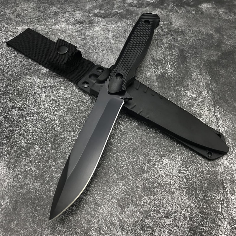 Tactical Outdoor Fixed Blade Knife Rugged Mov Survival & Hunting Tool