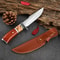 Mahogany Handle Fixed Blade Camping Knife For Outdoor Survival 0