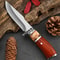 Mahogany Handle Fixed Blade Camping Knife For Outdoor Survival 2