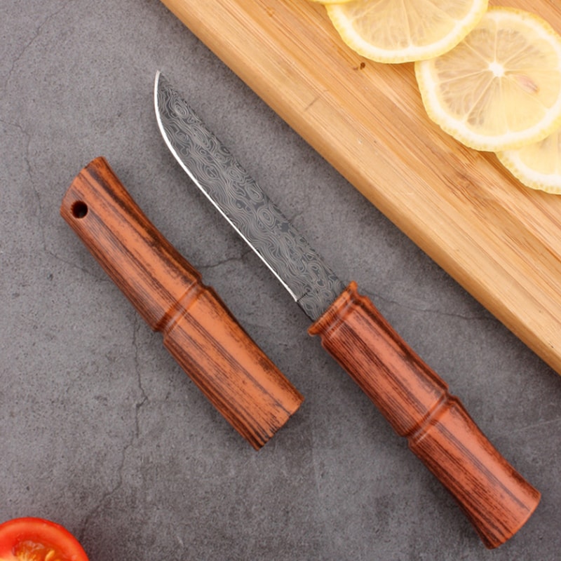 Portable Bamboo Knife Multifunctional Camping & Fruit Cutter