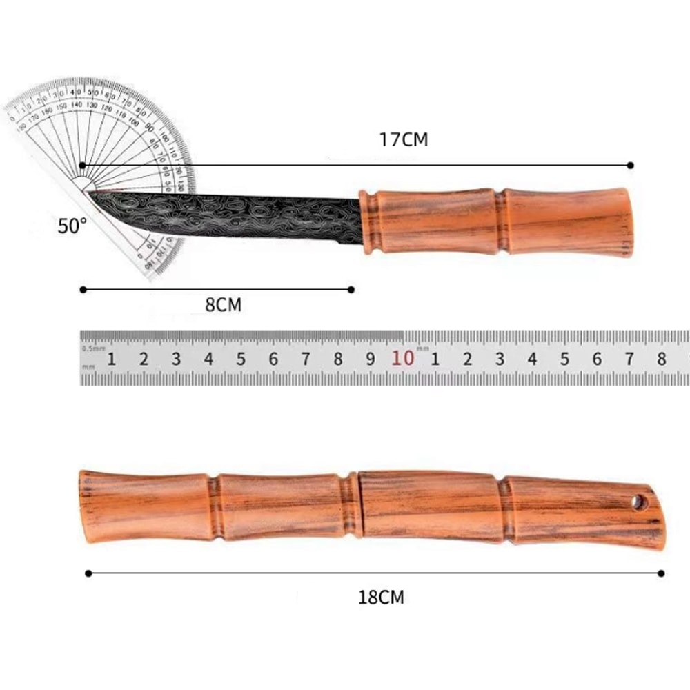 Portable Bamboo Knife Multifunctional Camping & Fruit Cutter