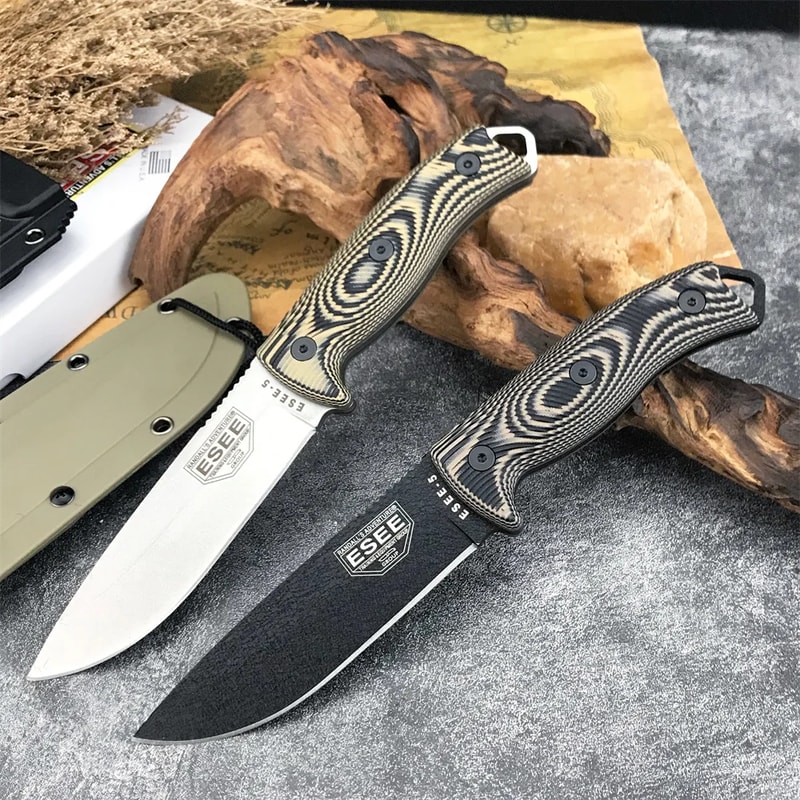 Tactical Fixed Blade Survival Knife with Steel & Handle for Outdoor