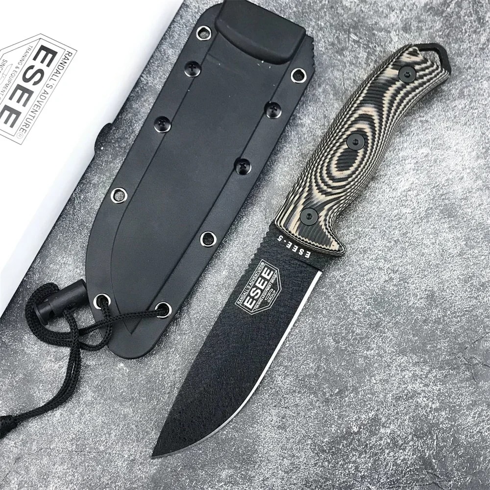 Tactical Fixed Blade Survival Knife with Steel & Handle for Outdoor
