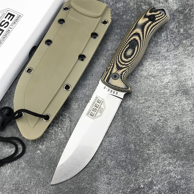 Tactical Fixed Blade Survival Knife with Steel & Handle for Outdoor