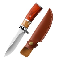 premium outdoor & kitchen meat cleaver knife heavy duty boning & hunting knife with wood handle