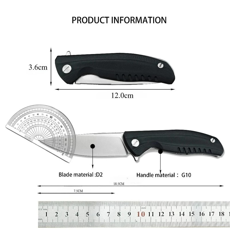 Big Bear Tactical Jackknife Steel & Handle Multi-Functional Knife