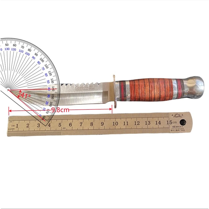 Premium Steel Hunting Knife with Wooden Handle Sharp & Durable Outdoor Knife