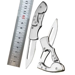 compact stainless steel mini folding knife portable pocket knife for outdoor camping & survival
