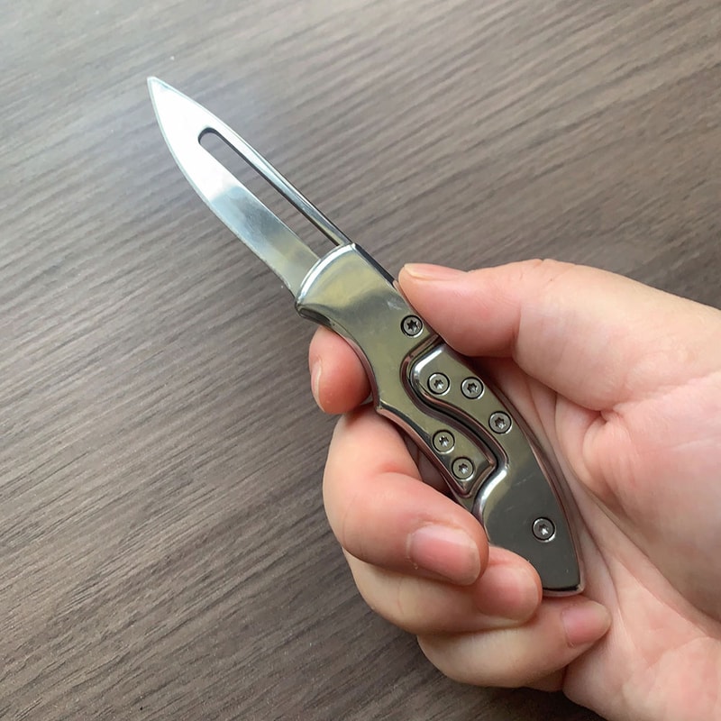 Compact Stainless Steel Mini Folding Knife Portable Pocket Knife for Outdoor Camping & Survival