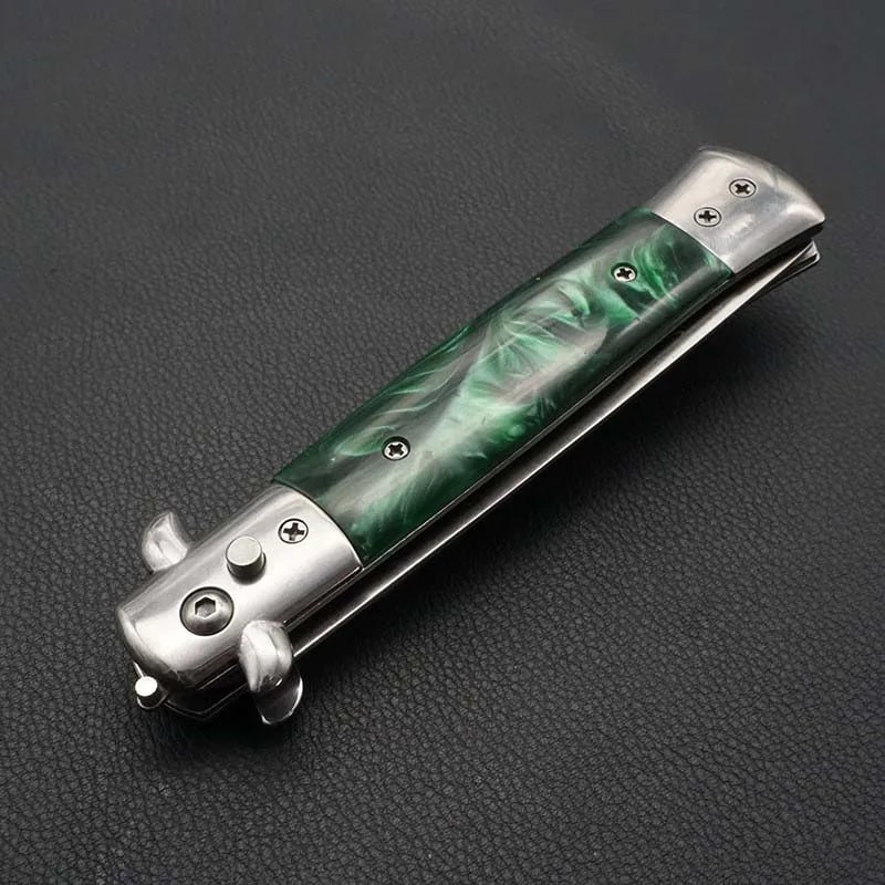 Stainless Steel Folding Switchblade Pocket Comb For Men 0
