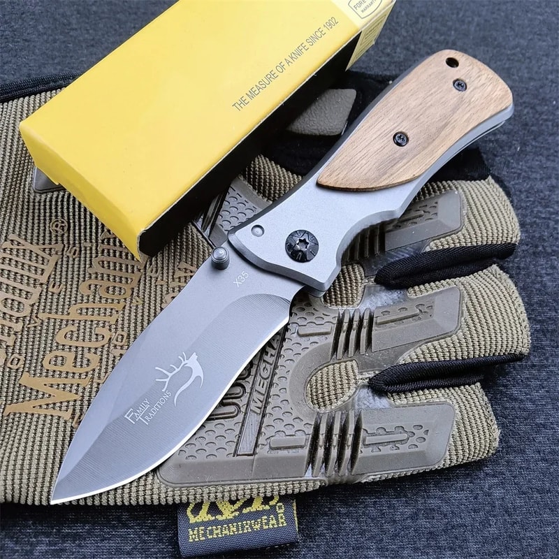 Olive Wood Folding Pocket Knife With Blade 5