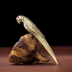 antique brass parrot tea knife for kung fu tea set and pu erh tea