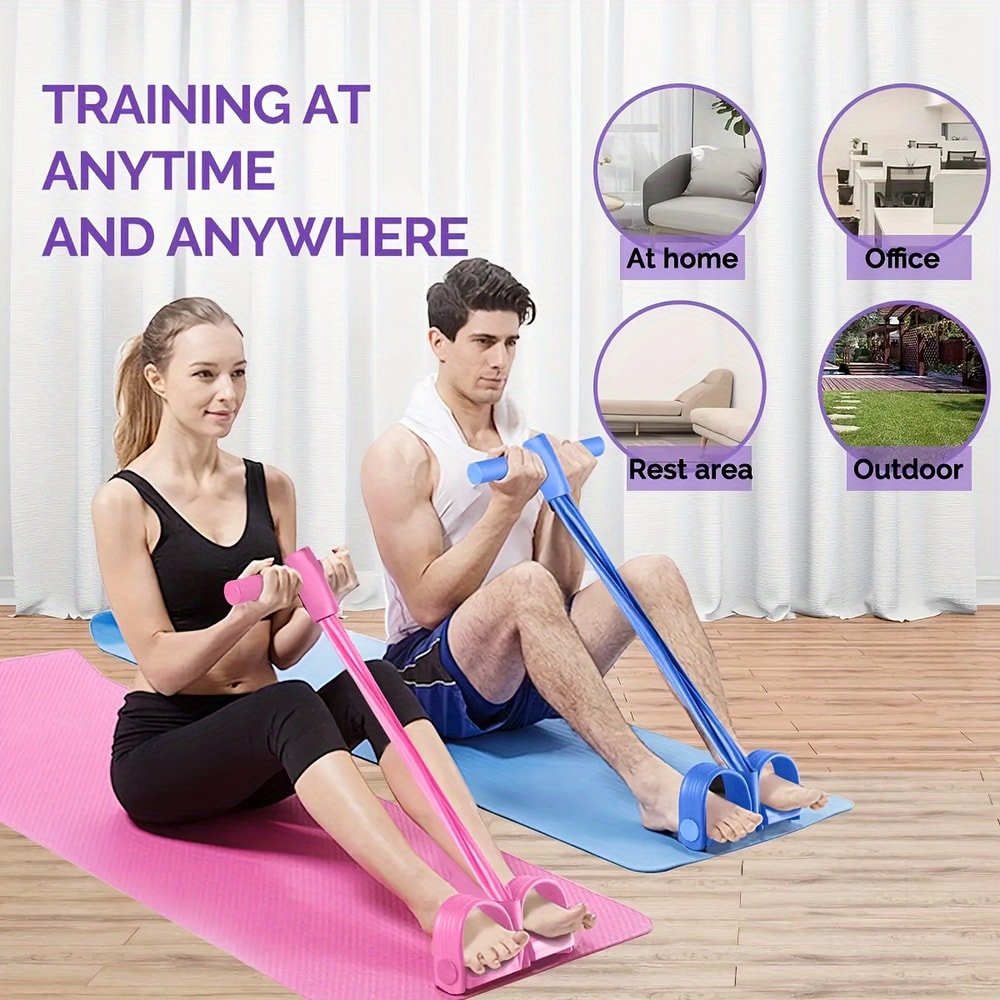 Tube Pedal Resistance Band For Home Workouts And Core Toning 2