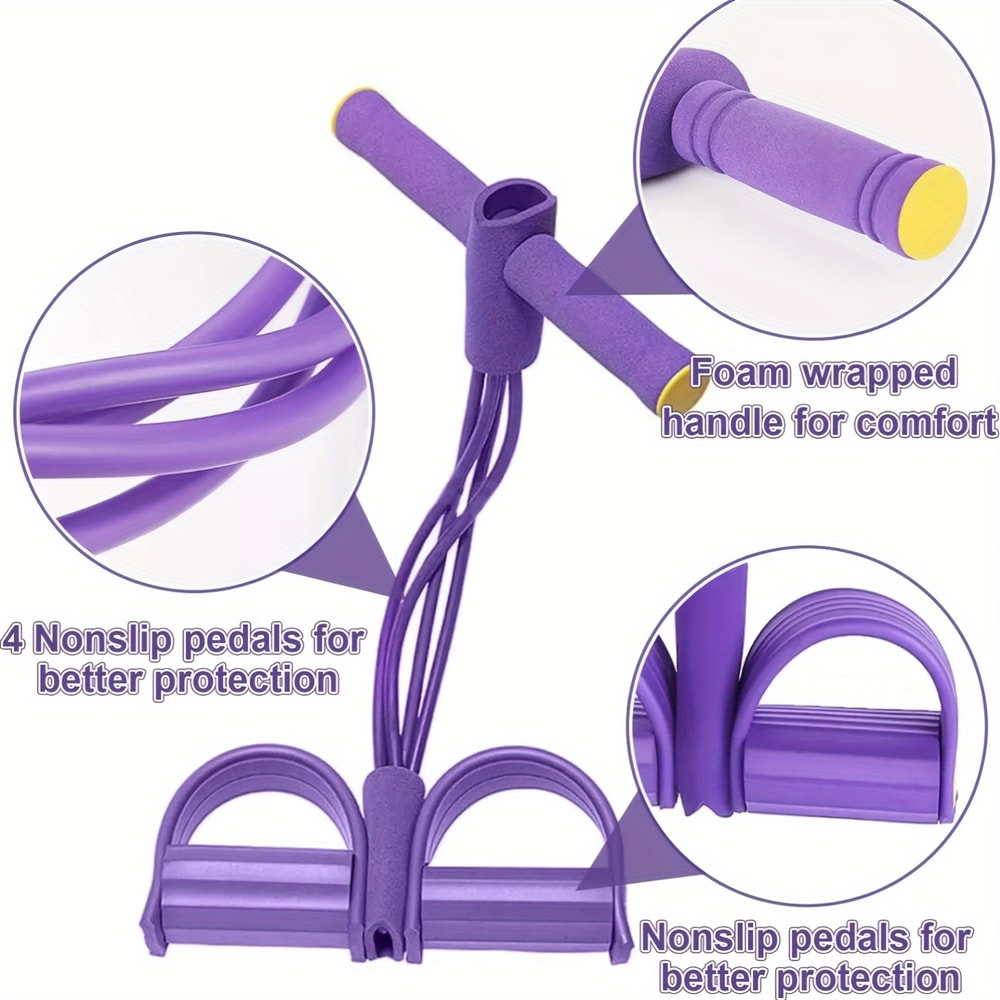 Tube Pedal Resistance Band For Home Workouts And Core Toning 3