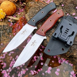 brother fixed blade bushcraft knife with micarta handle