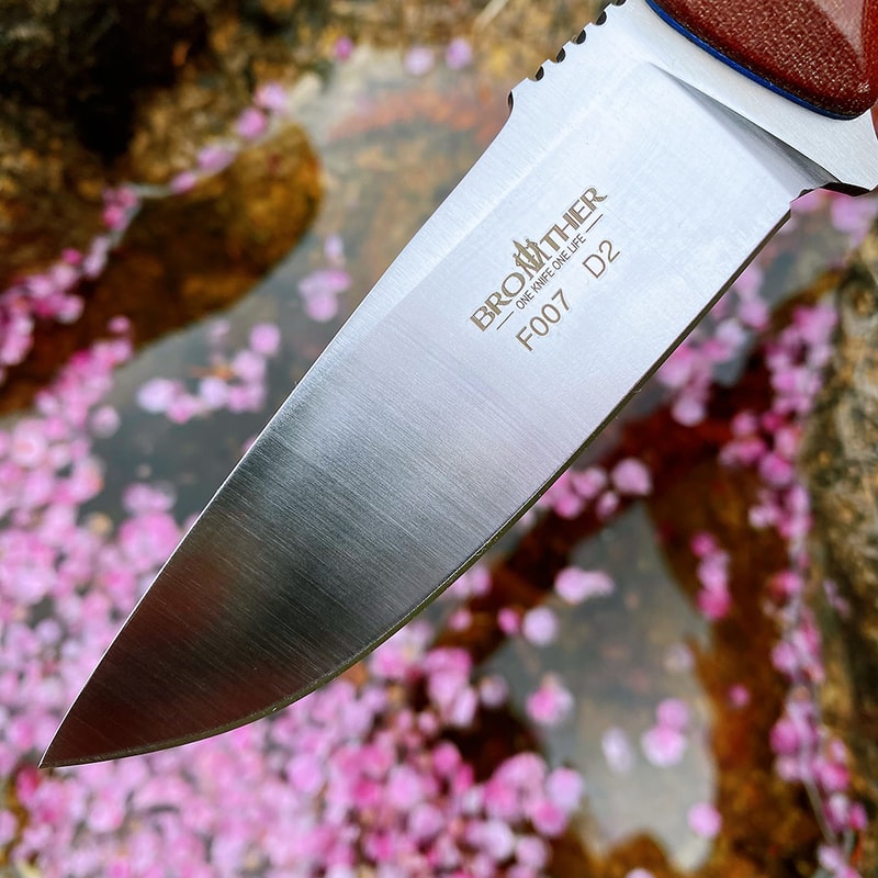 Brother Fixed Blade Bushcraft Knife with Micarta Handle