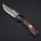Damascus Pattern Small Camping Knife With Hollow Handle For Outdoor Survival 2