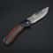 Damascus Pattern Small Camping Knife With Hollow Handle For Outdoor Survival 3