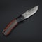 Damascus Pattern Small Camping Knife With Hollow Handle For Outdoor Survival 3