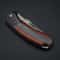 Damascus Pattern Small Camping Knife With Hollow Handle For Outdoor Survival 4