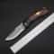 Damascus Pattern Small Camping Knife With Hollow Handle For Outdoor Survival 5