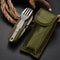 Camping Utensil Set With Foldable Stainless Steel Travel Cutlery 5