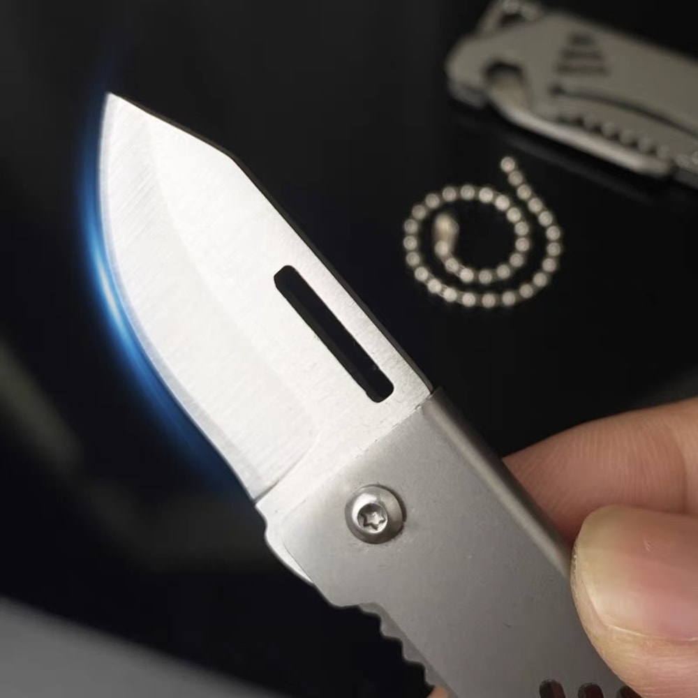 Mini Stainless Steel Keychain Knife With Bottle Opener 1