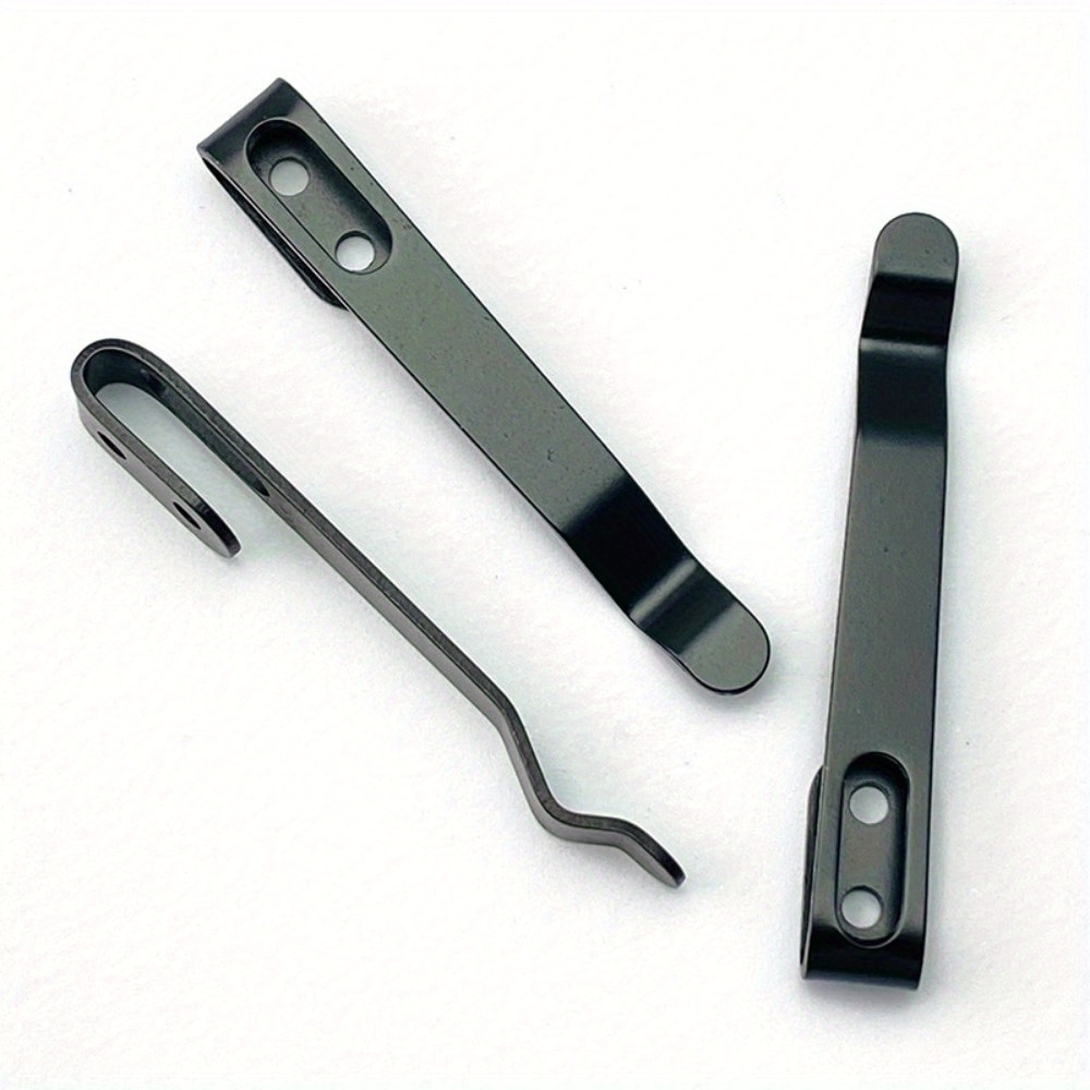 Stainless Steel Folding Knife Pocket Clip With Screws For DIY Repair 1