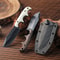 Compact Stonewashed Camping Knife With Sheath 2