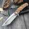 Steel Folding Pocket Knife with Sandalwood Handle for Camping