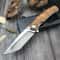 Steel Folding Pocket Knife with Sandalwood Handle for Camping