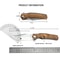 Steel Folding Pocket Knife with Sandalwood Handle for Camping
