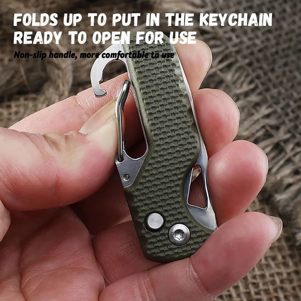 Portable Folding Box Cutter Stainless Steel Serrated Hook Knife 2