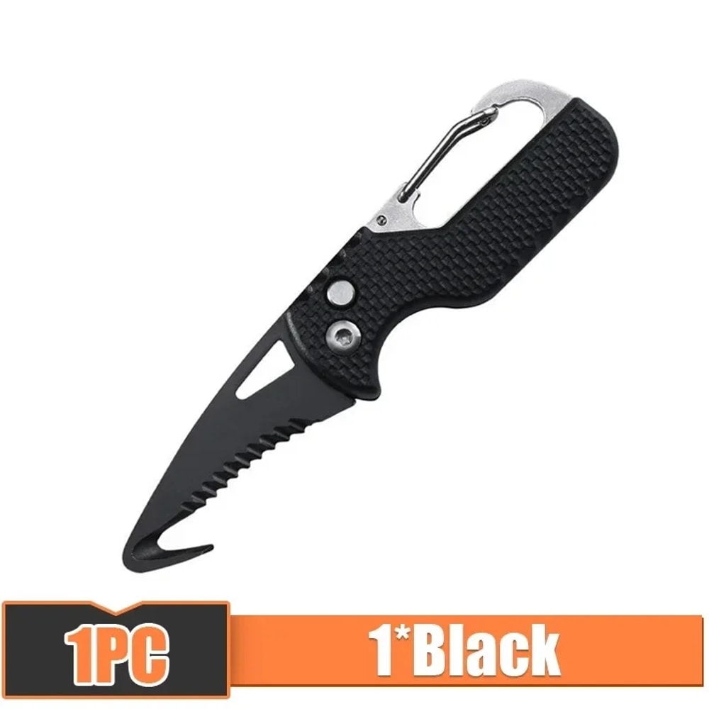 Portable Folding Box Cutter Stainless Steel Serrated Hook Knife 5