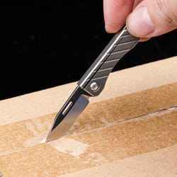 titanium mini folding knife keychain package opener