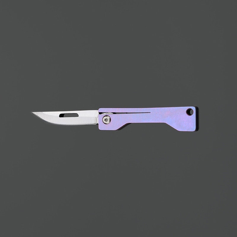 Titanium Mini Folding Knife Keychain Package Opener 1