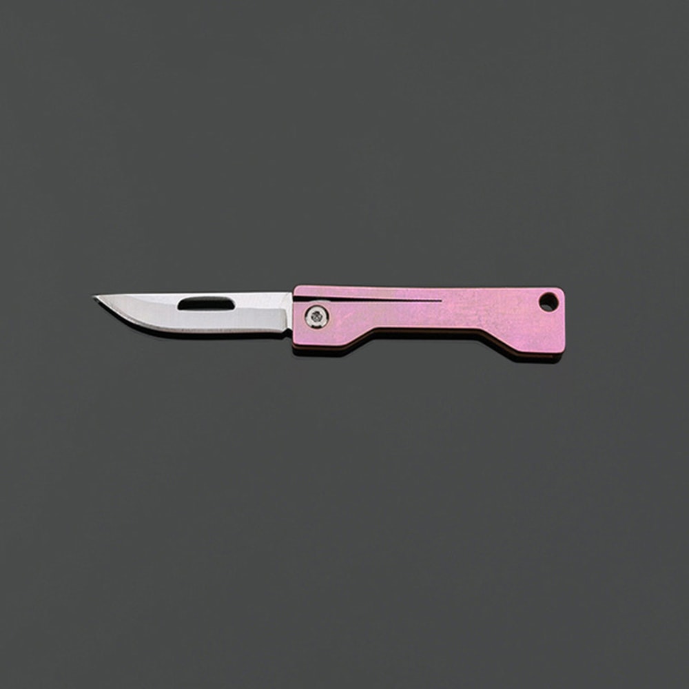 Titanium Mini Folding Knife Keychain Package Opener 2